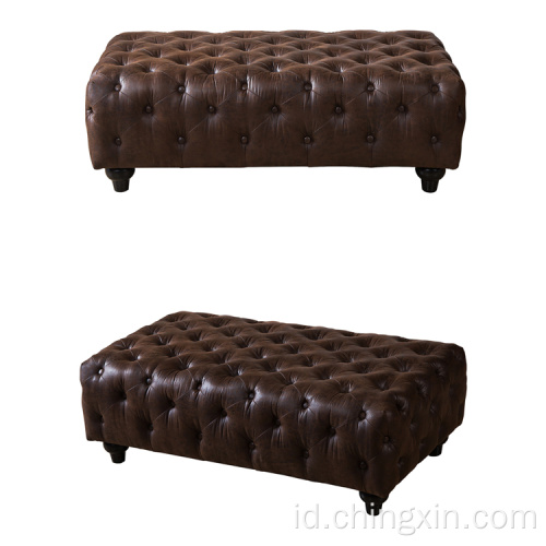 Furniture Ruang Tamu Tufted Chesterfield Ottoman CX603